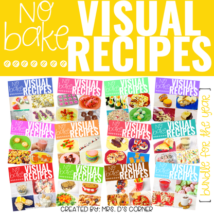 YEAR BUNDLE Visual Recipes with REAL pictures - Cooking in the Classroom