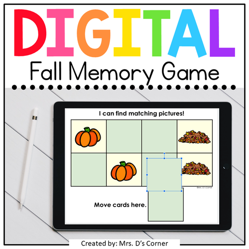 Fall Autumn Memory Digital Activity Game | Distance Learning