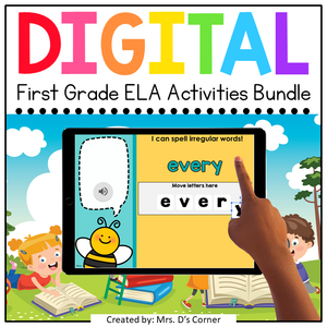 First Grade ELA English Language Arts Standards Aligned Digital Bundle