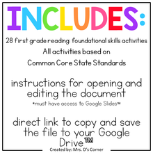Load image into Gallery viewer, First Grade Foundational Skills Standards-Aligned Digital Activity Bundle