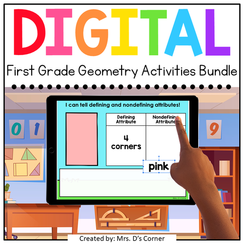 First Grade Geometry Standards-Aligned Digital Activity Bundle