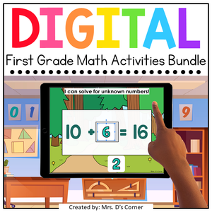 First Grade Mathematics Standards Aligned Digital Bundle – mrsdsshop
