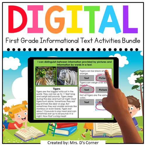 First Grade Informational Text Standards-Aligned Digital Activity Bundle