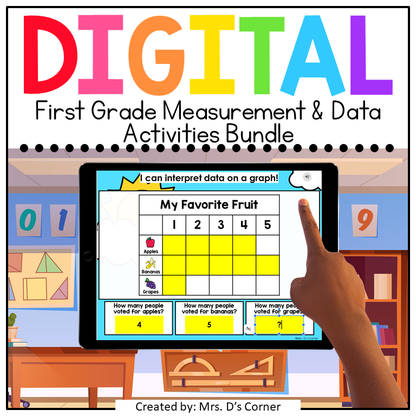 First Grade Measurement and Data Standards-Aligned Digital Activity Bundle