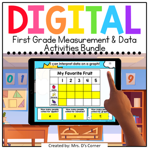 First Grade Measurement and Data Standards-Aligned Digital Activity Bundle