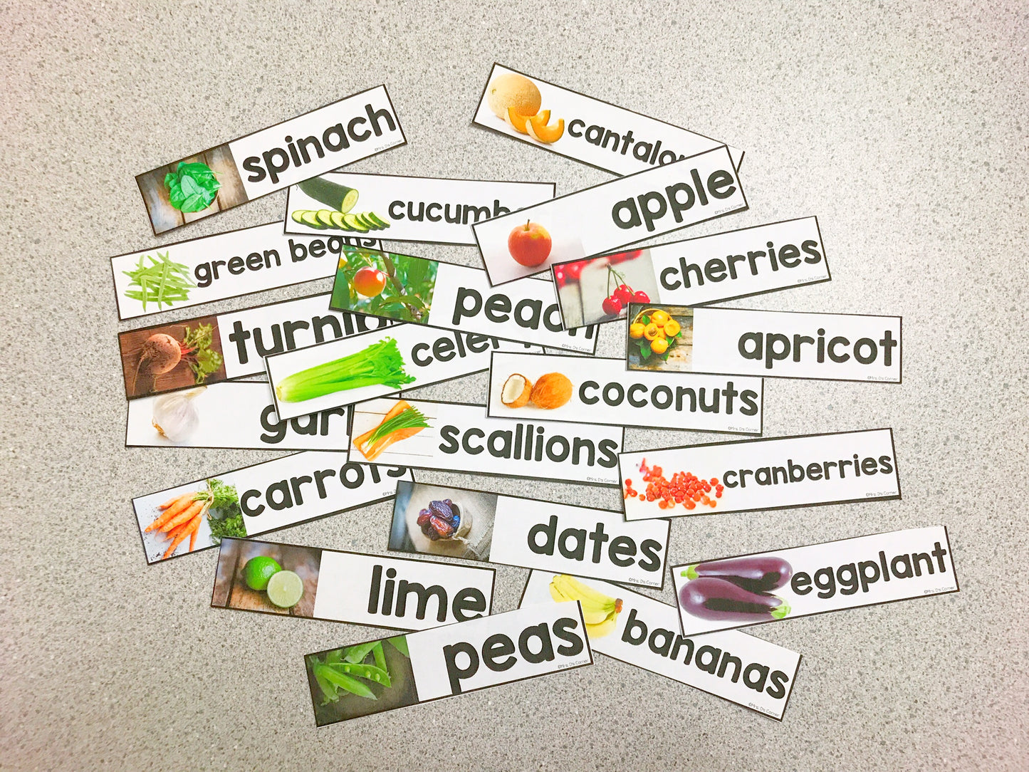 Core Vocabulary Word Wall (Fruits and Vegetables)