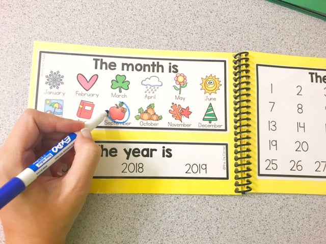Interactive Calendar Mats for the Special Education Classroom | Calendar Routine Mat