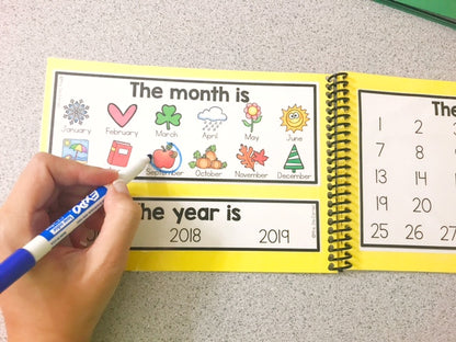 Interactive Calendar Mats for the Special Education Classroom | Calendar Routine Mat