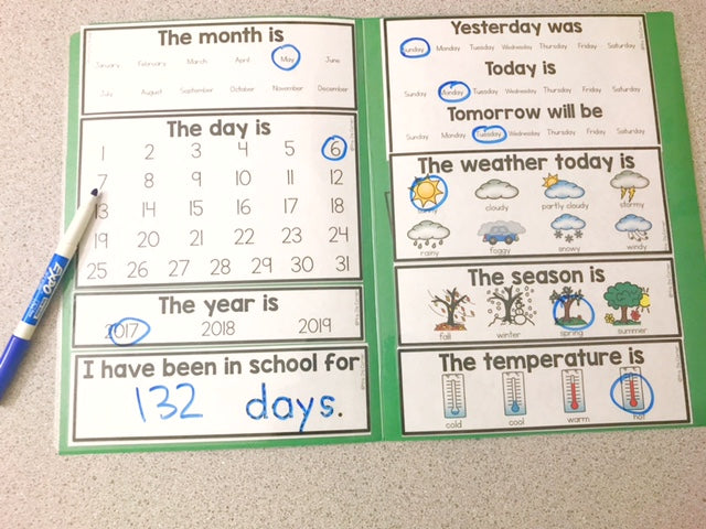 Interactive Calendar Mats for the Special Education Classroom | Calendar Routine Mat
