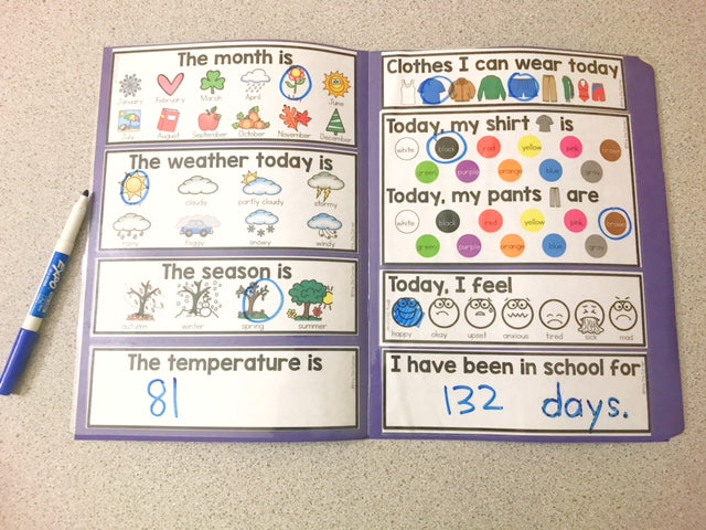 Interactive Calendar Mats for the Special Education Classroom | Calendar Routine Mat