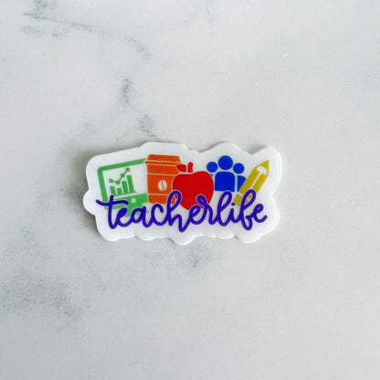 Teacher Life Clear Sticker