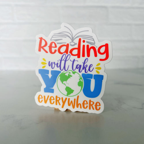 Reading Takes You Everywhere Sticker