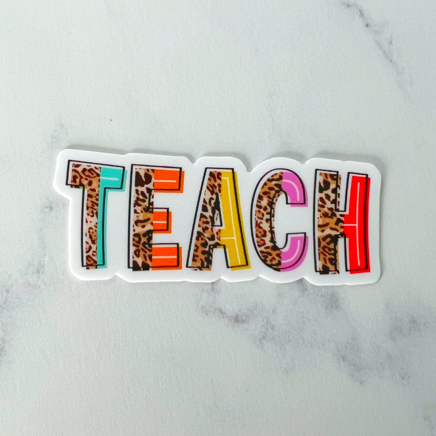 Leopard TEACH Sticker