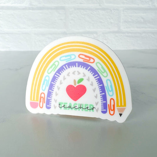 School Supply Rainbow Sticker