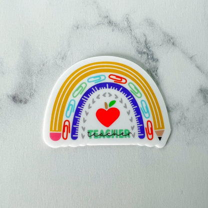 School Supply Rainbow Sticker