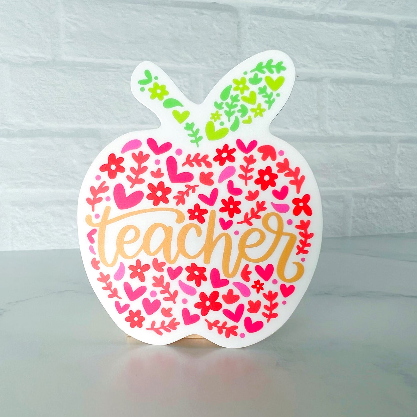 Teacher Apple Sticker