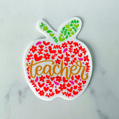 Teacher Apple Sticker