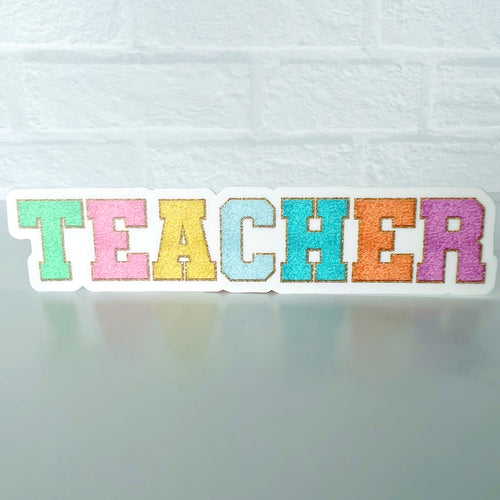 Teacher Varsity Letters Sticker