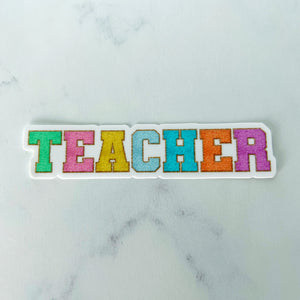 Teacher Varsity Letters Sticker