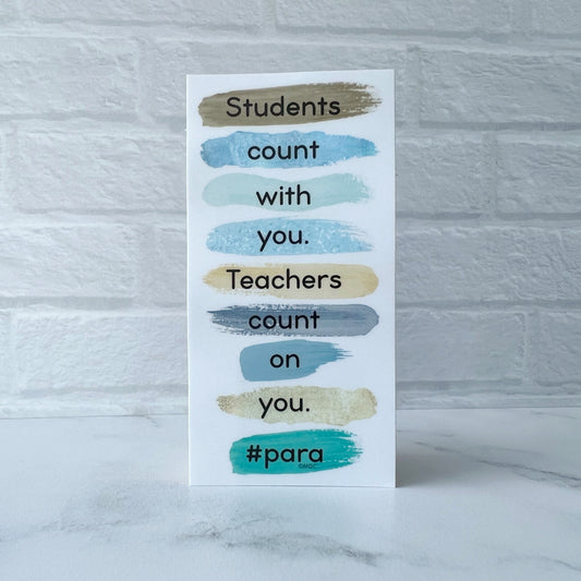 Teachers Count On You #para Sticker