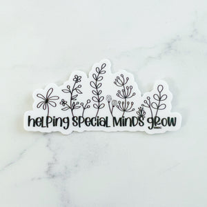 Helping Special Minds Grow Sticker