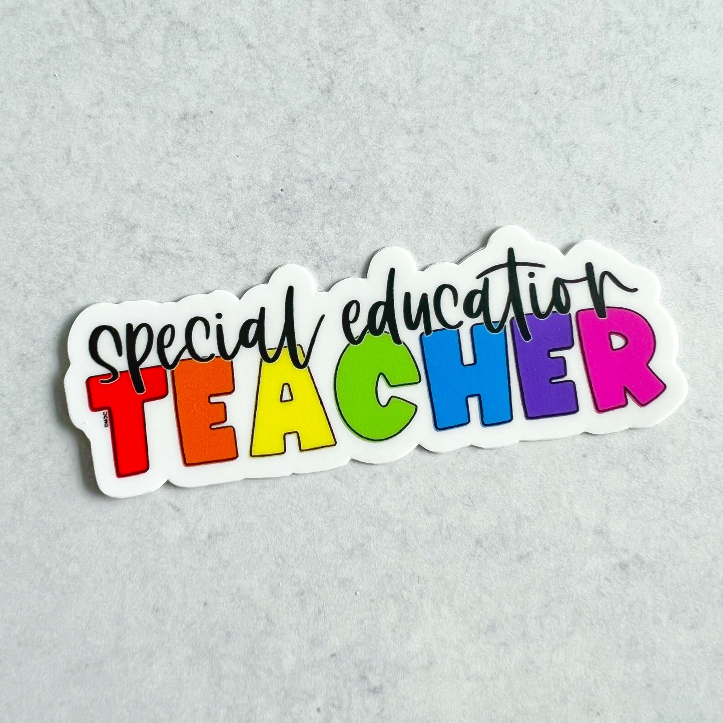 Rainbow Special Education Teacher Sticker