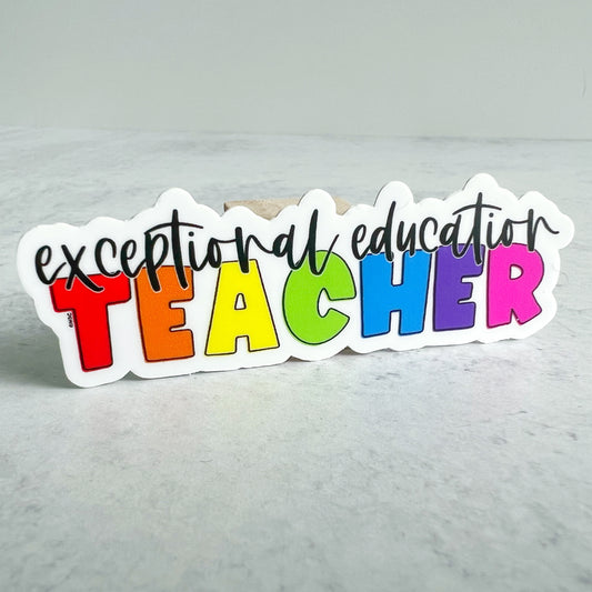 Rainbow Exceptional Education Teacher Sticker