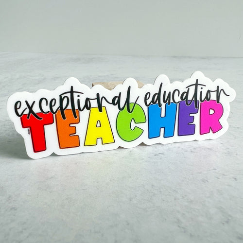 Rainbow Exceptional Education Teacher Sticker