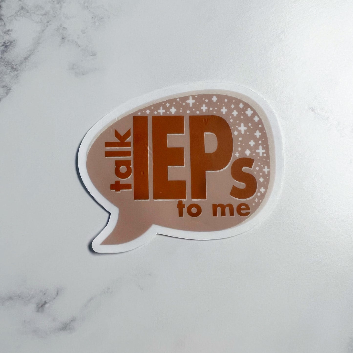 Talk IEPs to Me Clear Sticker