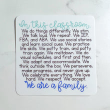 Load image into Gallery viewer, In This Classroom We Are Family Sticker