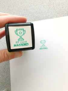 Goal Mastered Self-inking Rubber Stamp | Mrs. D's Rubber Stamp Collection