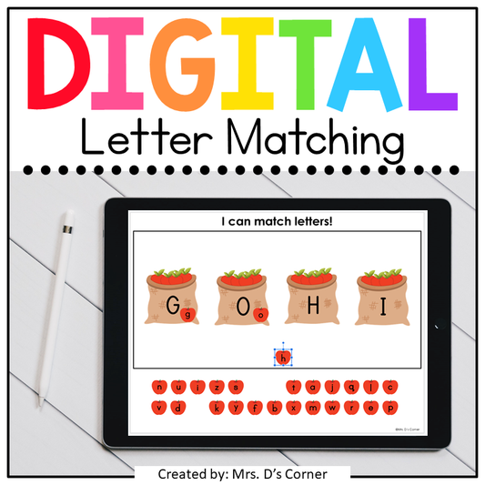 Apple Alphabet Letters Digital Activity | Distance Learning