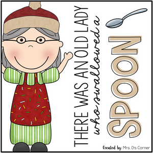Old Lady Swallowed a Spoon Book Companion [4 different activities!]