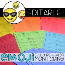 Load image into Gallery viewer, Editable Emoji Daily Behavior Monitoring Form | Communication Notebook
