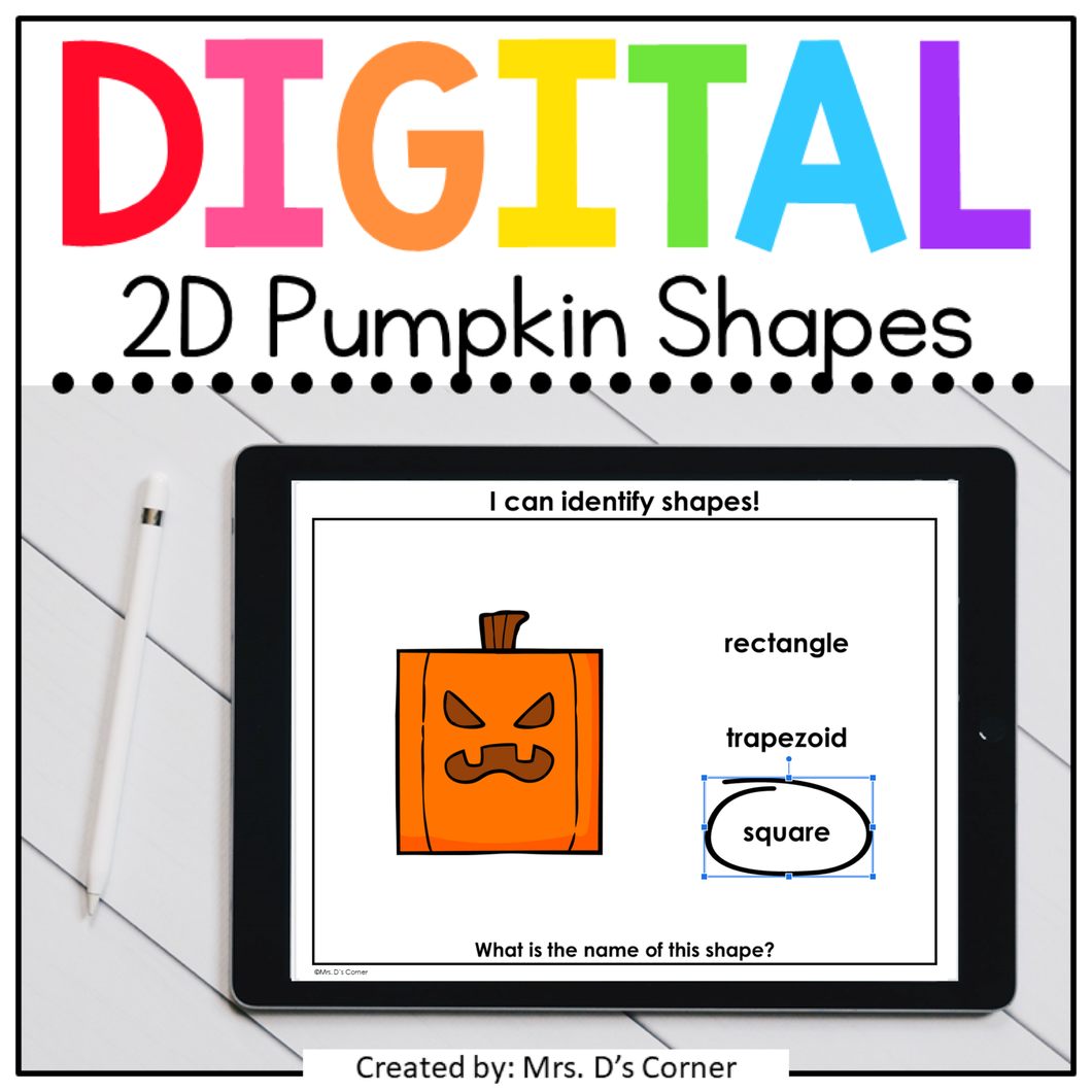 2D Pumpkin Shapes Digital Activity | Distance Learning