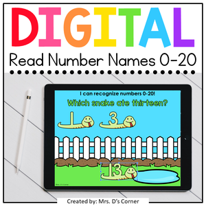 Recognize Numbers to 0-20 Digital Activity | Distance Learning