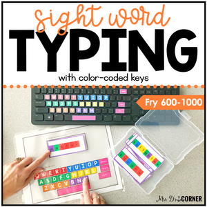 Fry Second 500 Sight Word Keyboarding | Sight Word Activities | Typing Practice