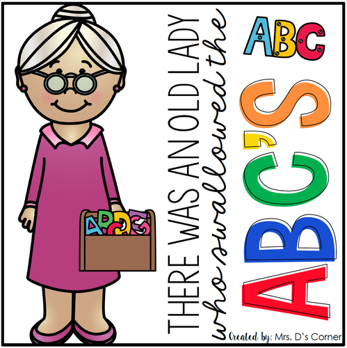 Old Lady Swallowed the ABCs Book Companion [4 different activities!]