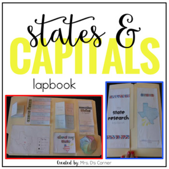 States and Capitals Research Lapbook [Grades 3 - 6] – mrsdsshop
