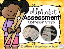 Load image into Gallery viewer, Clothespin Alphabet Assessment Strips (Over 20 assessment options!)
