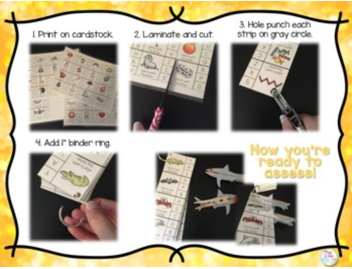 Clothespin Alphabet Assessment Strips (Over 20 assessment options!)