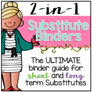 Substitute Binder EDITABLE [for Short and Long Term Subs] Melonheadz