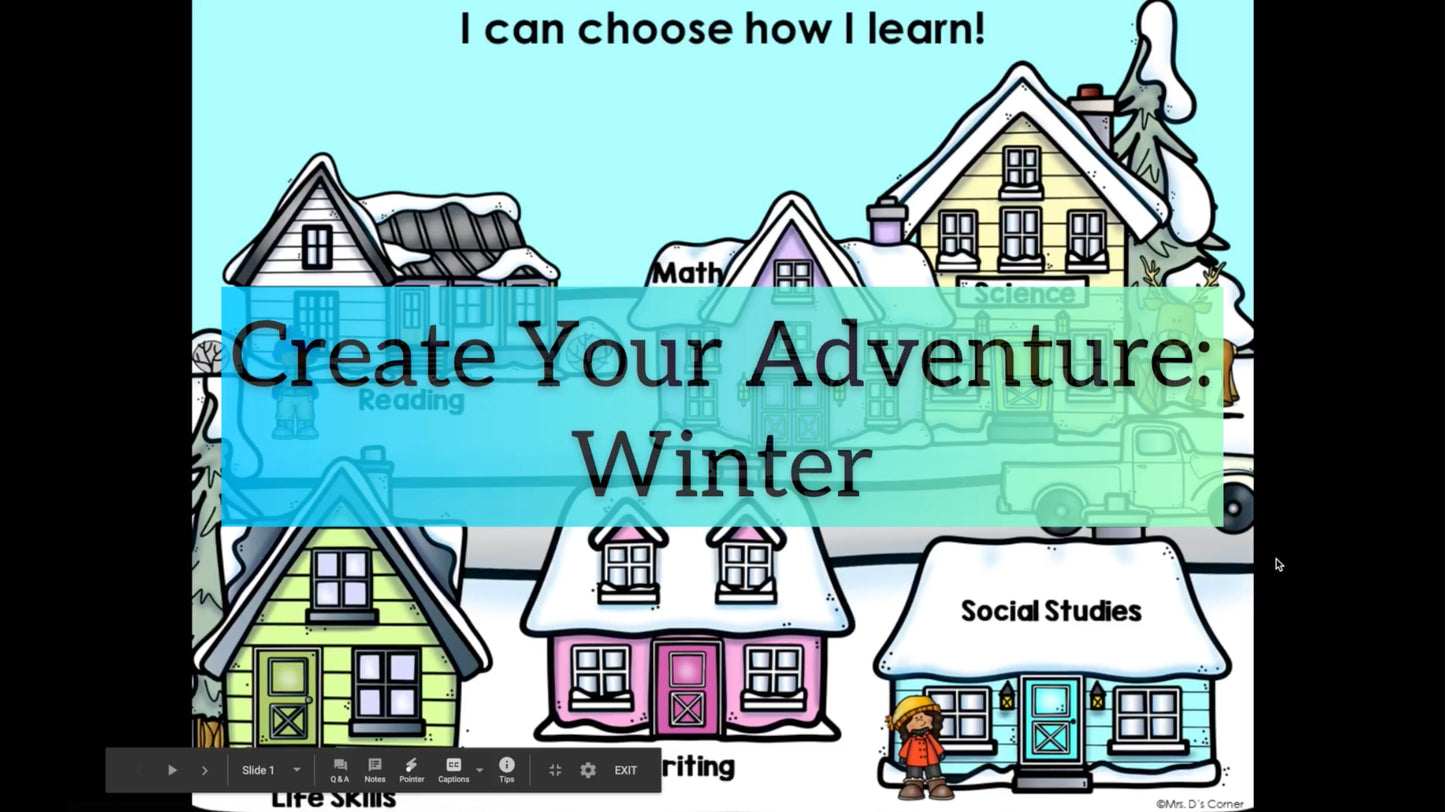 Winter Create Your Adventure [14 digital activities] | Distance Learning