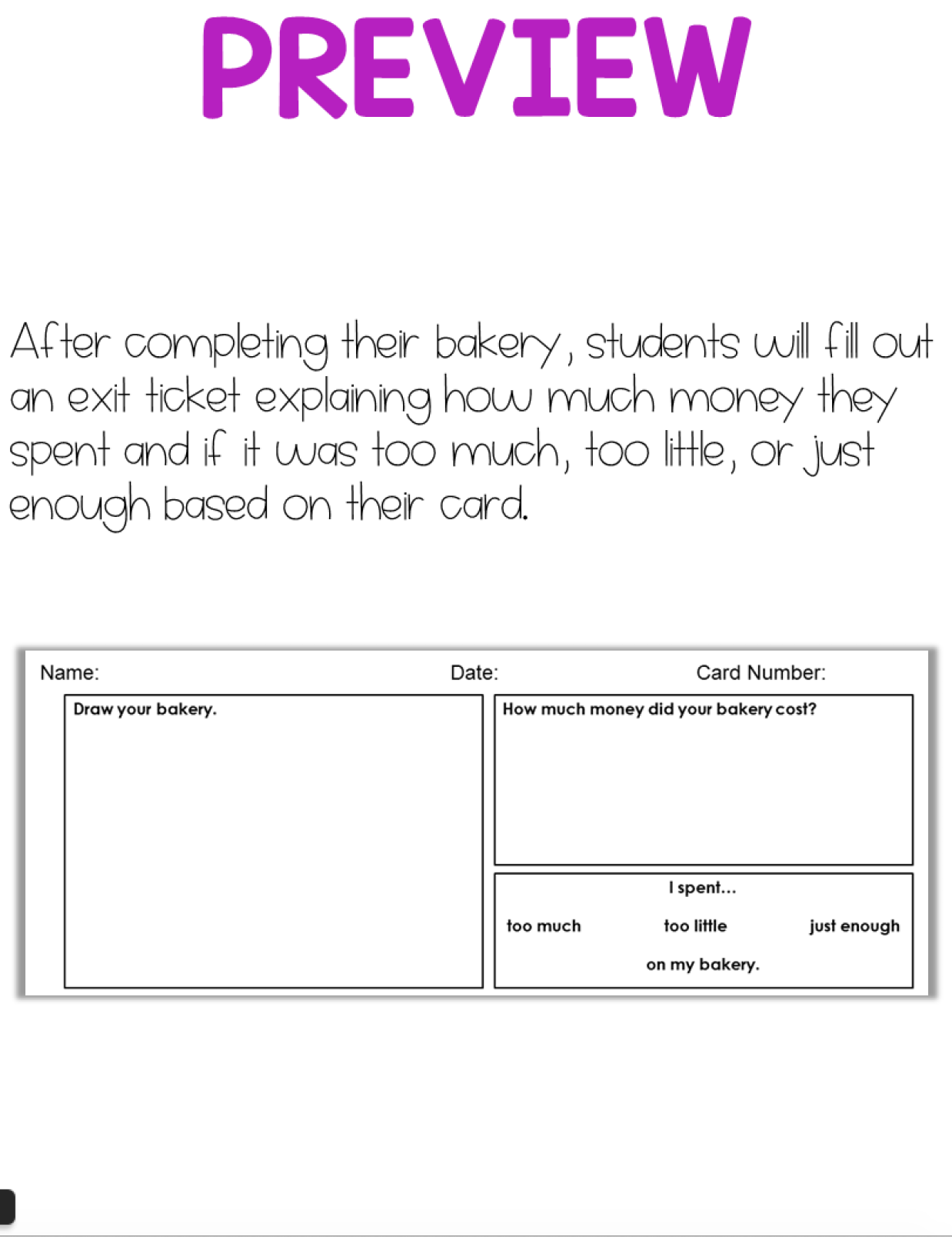 Build a Bakery (Adding Money to $3) Work Bin Task Cards | Centers for Special Ed