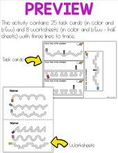 Load image into Gallery viewer, Fine Motor Tracing Lines Work Bin Task Cards | Centers for Special Ed