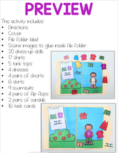 Load image into Gallery viewer, Dress Me for the Seasons File Folders | File Folders for Special Education