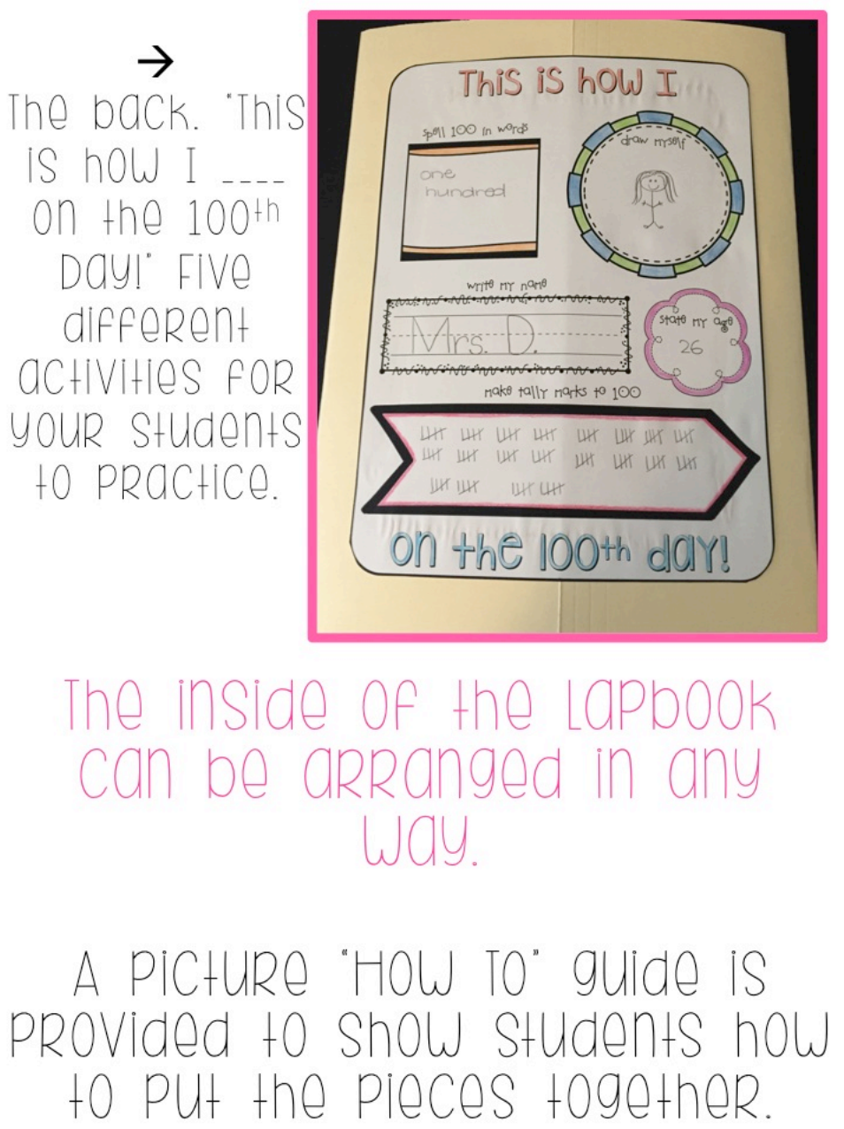 100th Day of School Lapbook { 9 foldables included! }