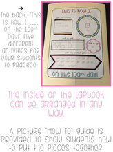 Load image into Gallery viewer, 100th Day of School Lapbook { 9 foldables included! }