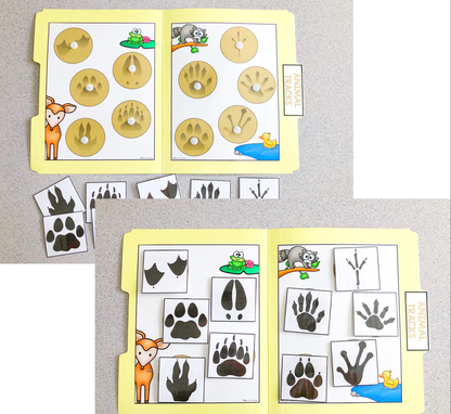 Animal Tracks File Folders ( 2 sets ) | File Folders for Special Education