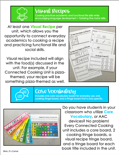 Connected Cooking Cookies | Interactive Read Aloud, Visual Recipe + More!